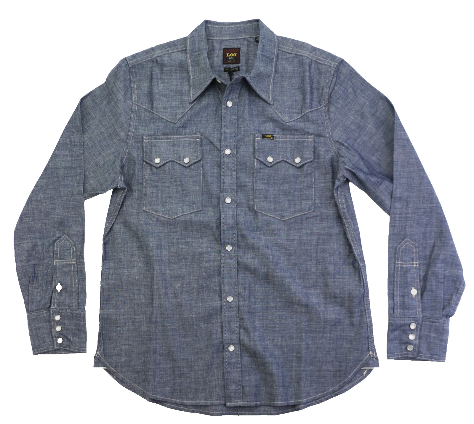Lee 101 '50s Western Shirt Men's Sizes Kaihara Japanese Selvedge Denim 7 oz. Dry gallery