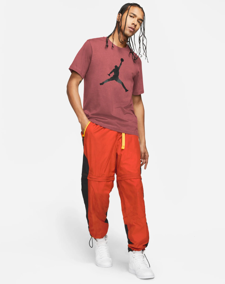 Nike Air Jordan Jumpman Logo Tee Mens T-Shirt Red Size L Casual Top gallery