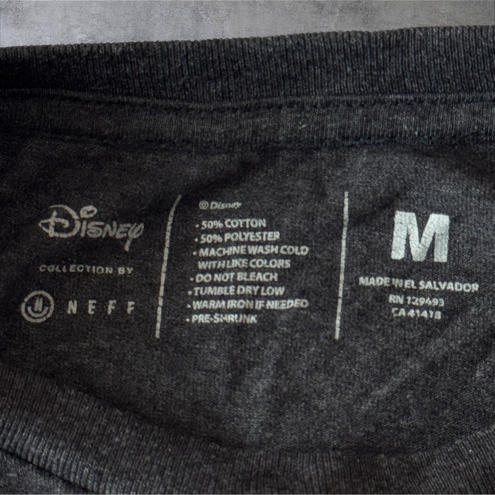 Disney Neff Mickey Mouse Long Sleeve Shirt Medium Gray Floral Graphic gallery