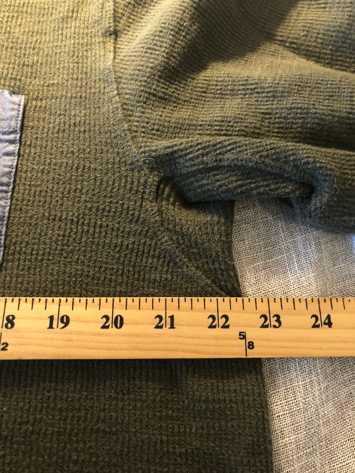 L.L.Bean Shirt Mens Large Green Thermal Henley Work Hike Camp Climb Outdoor gallery