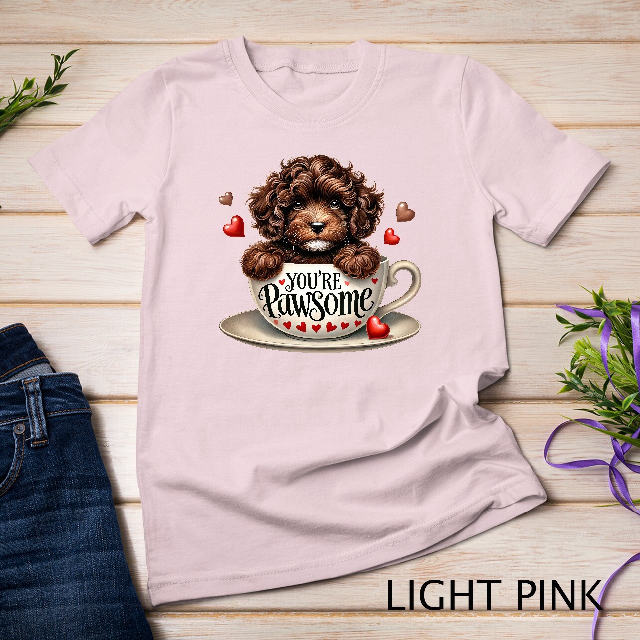 Puppy Love A Heartwarming Valentine's Day Design Funny T-Shirt Unisex T-shirt gallery