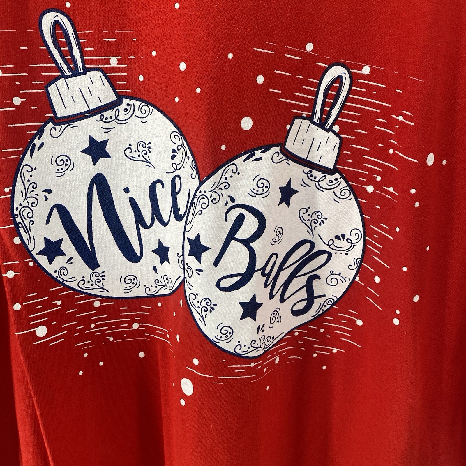Holiday Ornaments Nice Balls Classic Unisex Crewneck T-shirt Red Size 2XL gallery