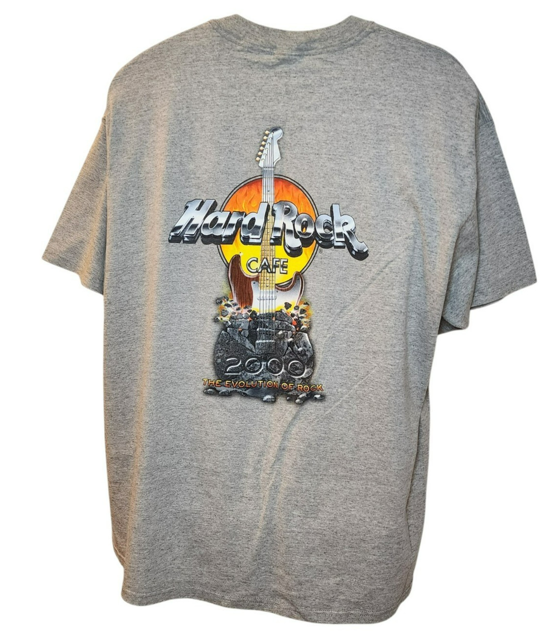 Hard Rock Cafe Hollywood T-Shirt XXL 2000 Evolution of Rock Gray Vintage Y2K gallery
