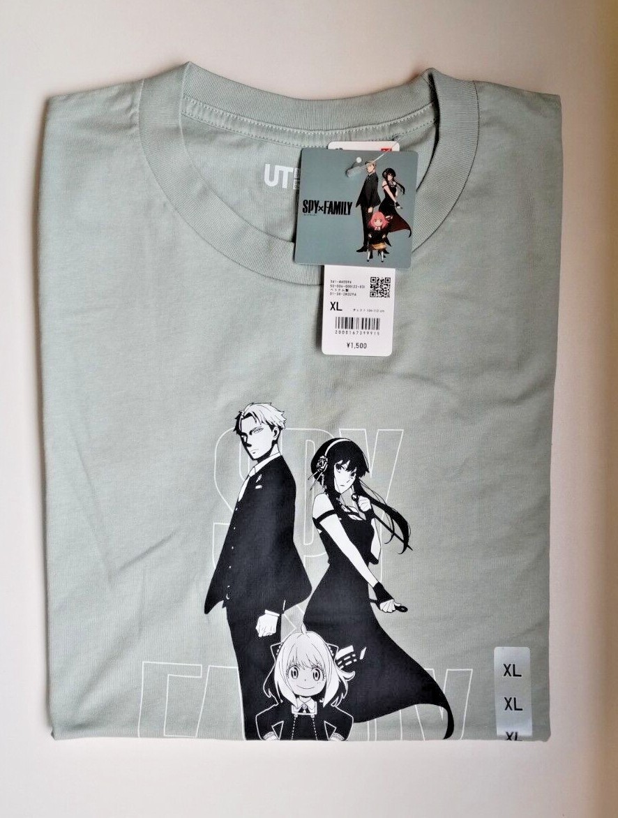SPY x FAMILY Uniqlo T-shirt Light Green – Japan Size – NEW!!