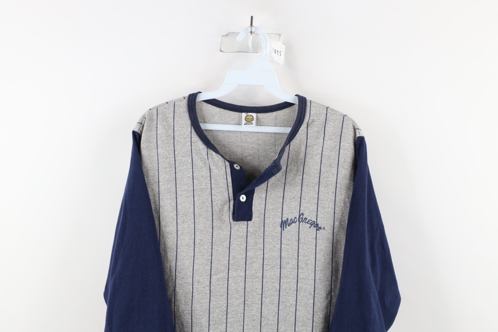 Vintage 70s Streetwear Mens Large Faded Pinstriped 3/4 Sleeve Raglan T-Shirt USA gallery
