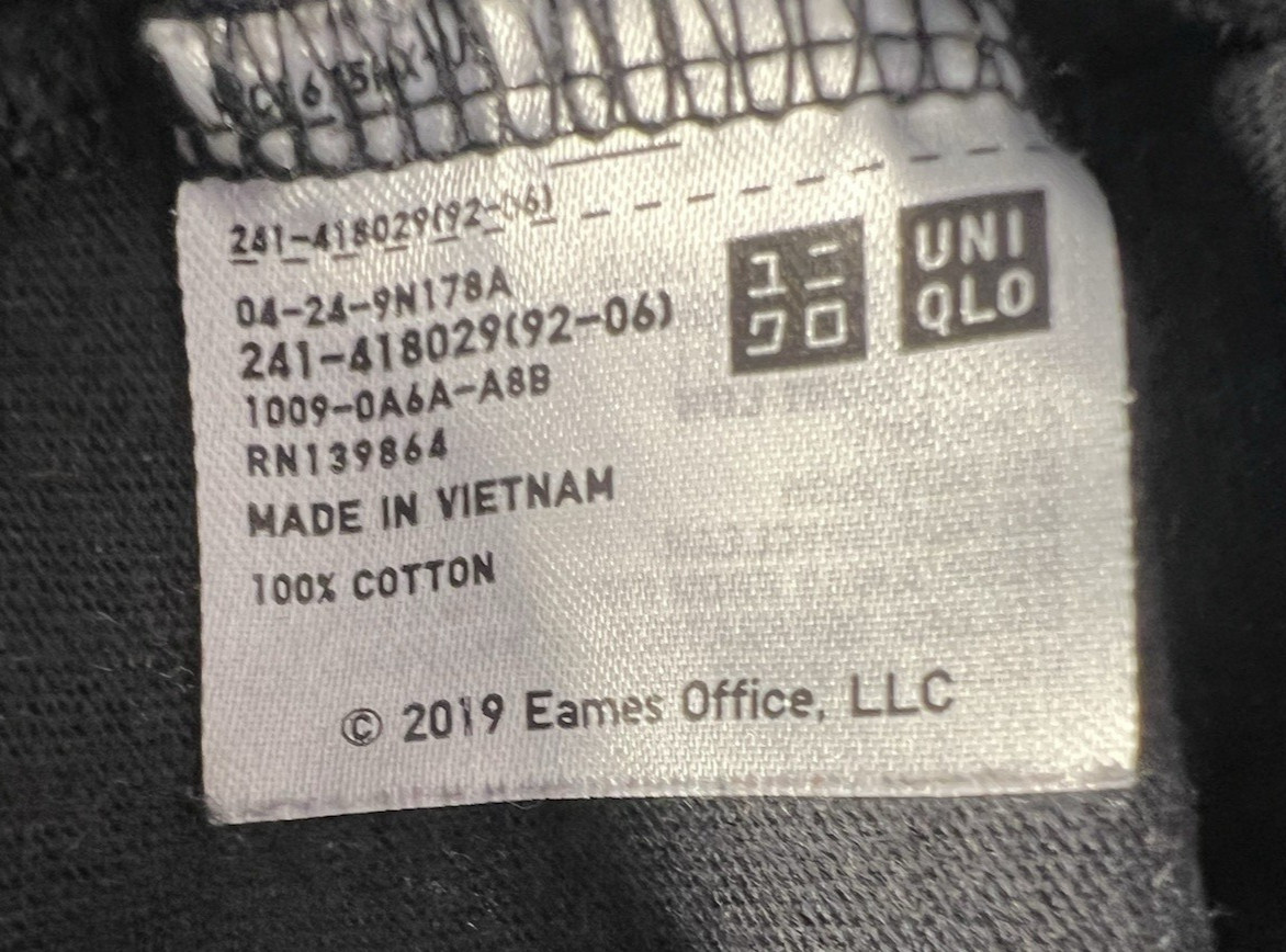 SPRZ NY X Eames Office Size Large Black Cotton All Over Graphic SS Crew Neck Tee gallery