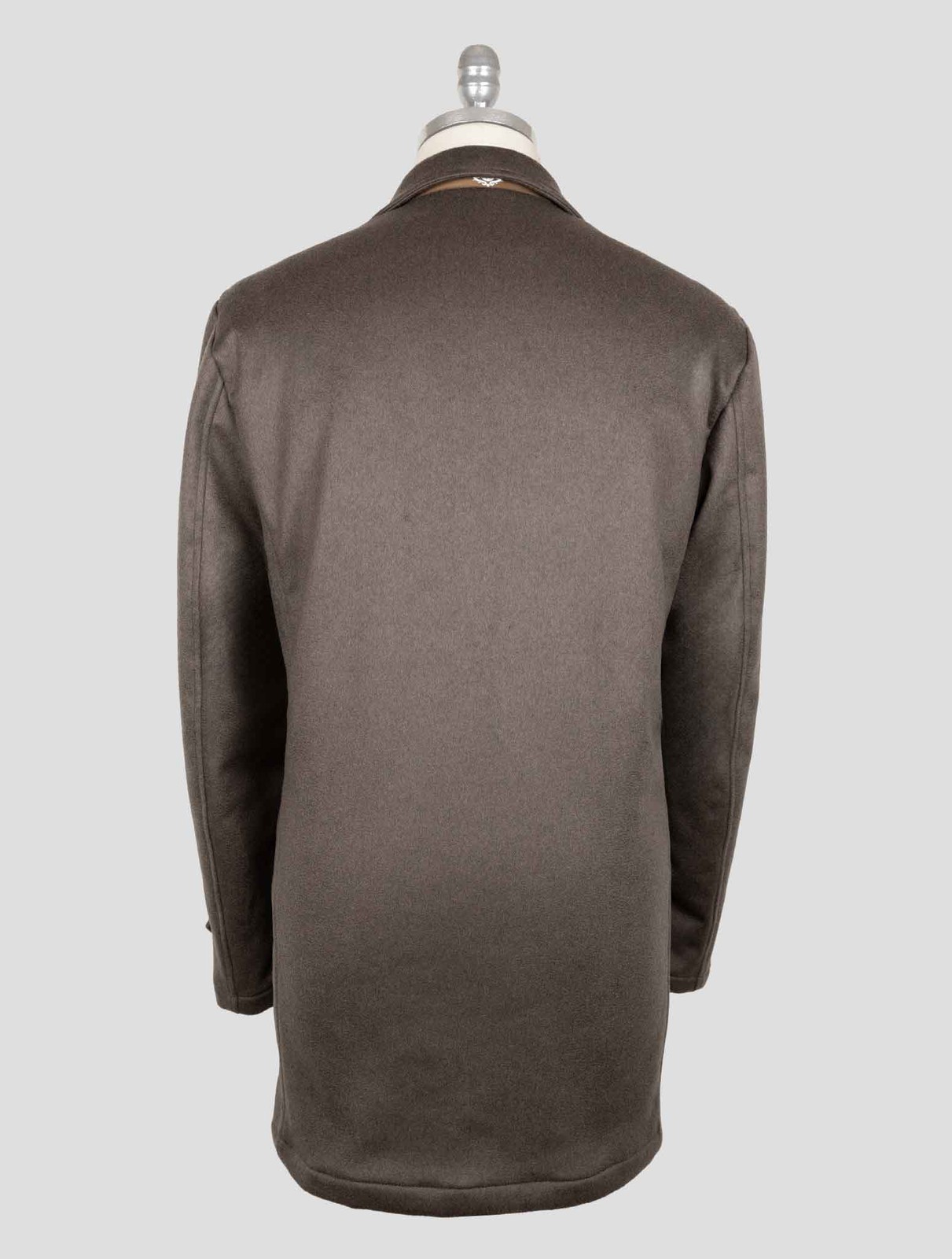 NEW LUIGI BORRELLI BROWN CASHMERE VIRGIN WOOL OVERCOAT US 46 - EU 56 BOR28 gallery