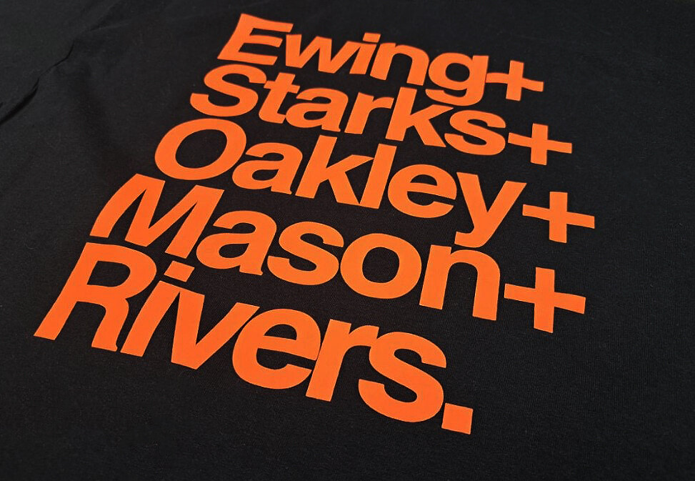 NYK 1994 Retro Names T Shirt, Patrick Ewing, John Starks, Oakley gallery