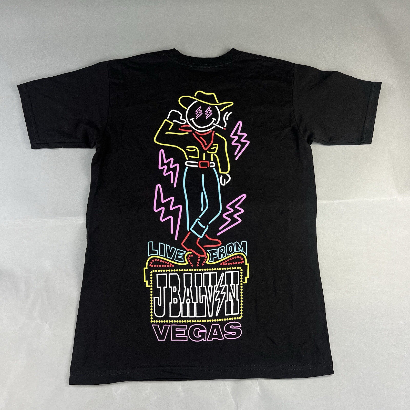 J Balvin Shirt Small & XL Men Black Live From Las Vegas Cowboy Tee New #63 gallery