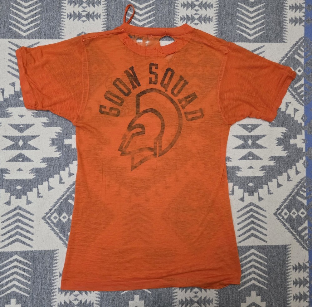Vintage 70s 80s Goon Squad Sparton Logo Distressed T-shirt Sz M Sportswear USA