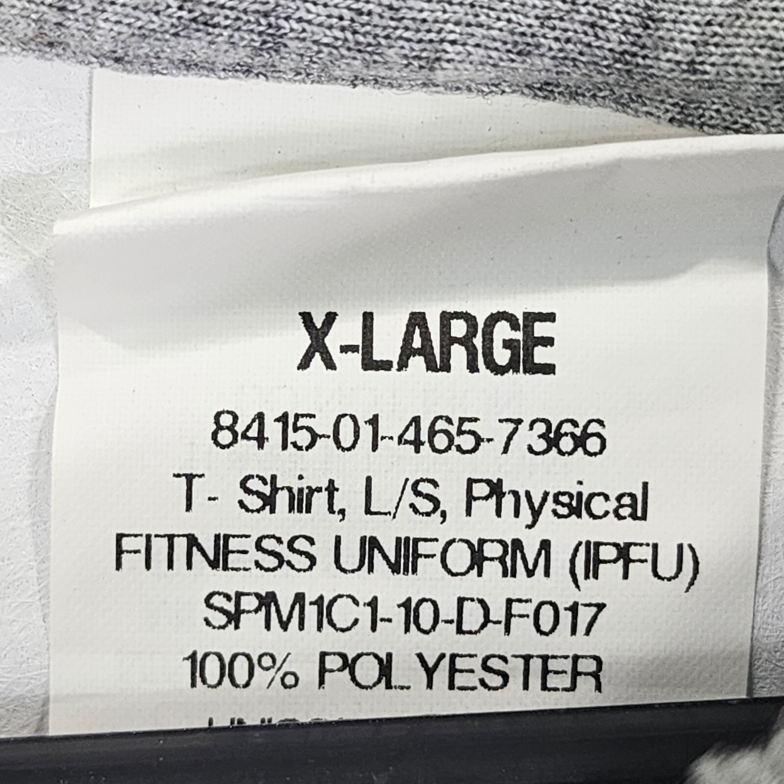 Mens Gray Army Physical Fitness Uniform Shirt Long Sleeve 100% Polyester Size XL gallery