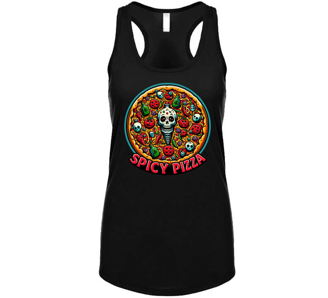 Spicy Pizza Funny Food Logo T Shirt gallery