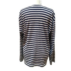 Comme des Garcons Play Striped Long Sleeve Double Heart Navy White XL Tee Japan