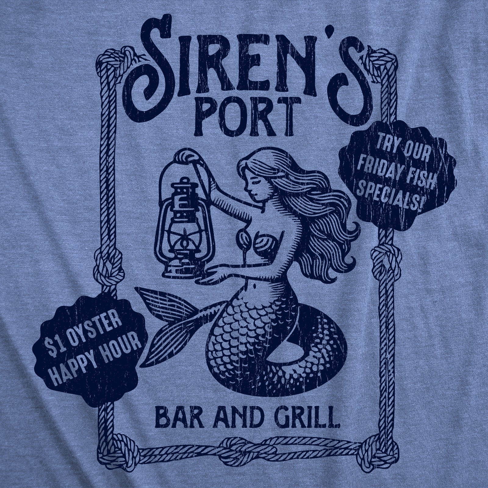 Mens Funny T Shirts Sirens Port Bar and Grill Sarcastic Mermaid Graphic Novelty gallery
