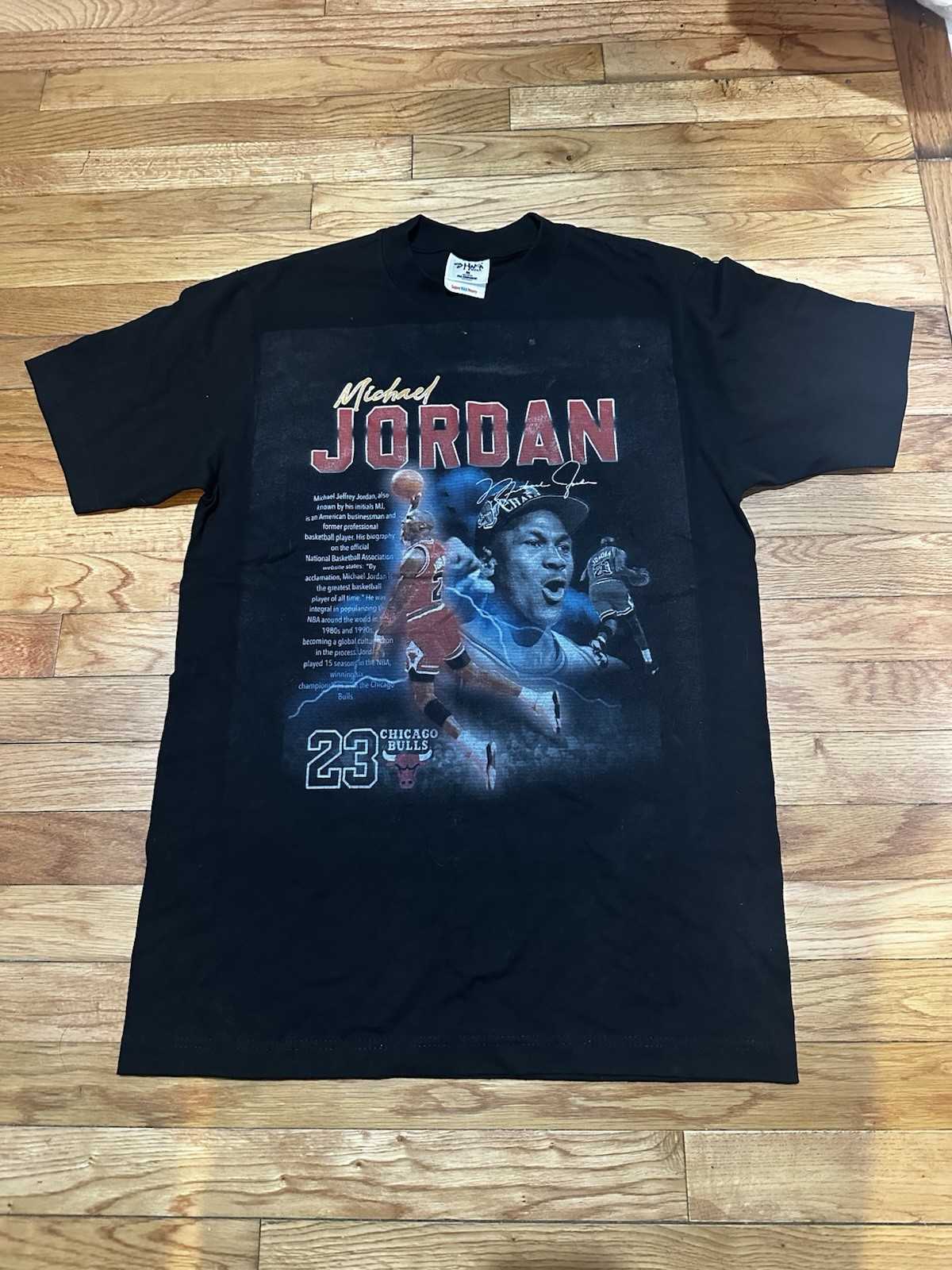Shaka Wear Michael Jordan Chicago Bulls Basketball Black T-shirt Streetwear Med