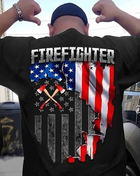 firefighter American flag