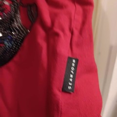 Men Large Red Sean John Sequined Y2K Panther Tee Art To Wear Dopamine Streetwear