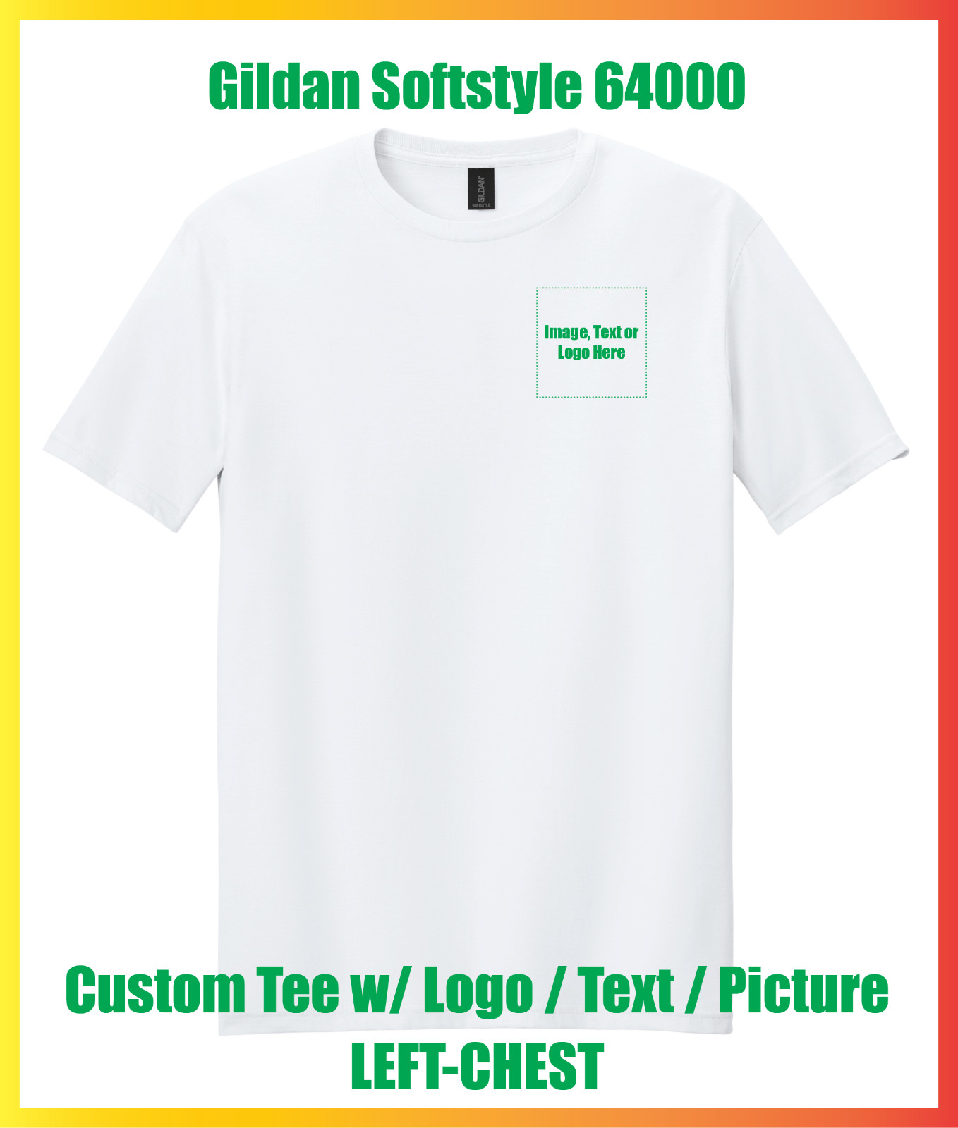 Custom Printed Tee T-Shirt Gildan Softstyle Your Text Picture Logo Customized T gallery