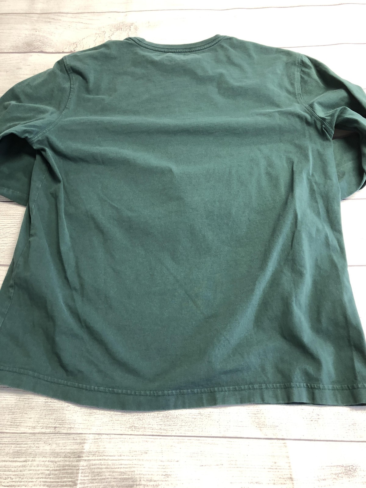 Eddie Bauer Shirt Mens Medium Green Legendwash Long Sleeve Tagless Tee Casual gallery