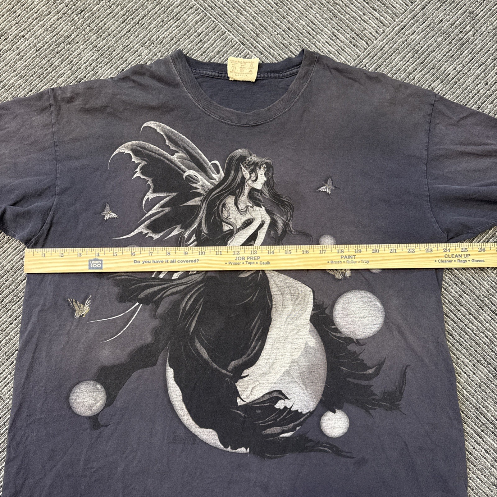 Vintage The Mountain Moon Fairy T-shirt Men's XL Faded Pixie Fairy On The Moon gallery