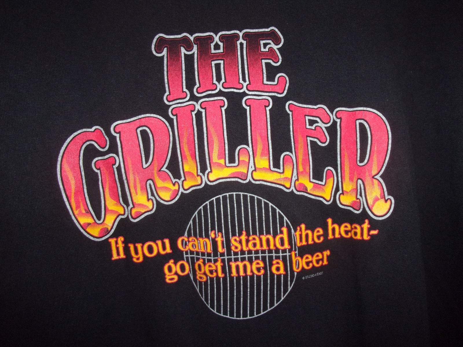 Cookin Out the Griller if you cant stand the heat go get me a beer black 2XL tee gallery
