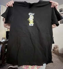 Vintage Y2K Broken Promises Size Medium Apathy Pin Up Mens Black T-Shirt