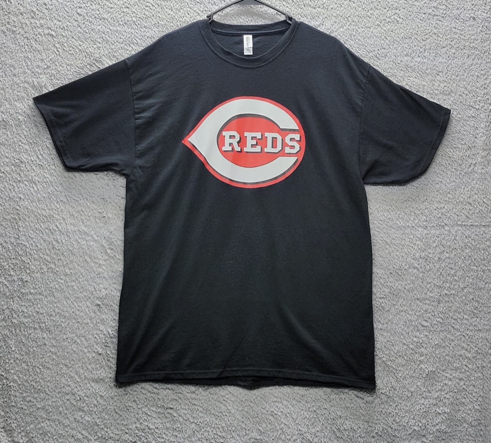 Cincinnati Reds MLB T-Shirt Men's XL Black Jerzees Dri-Power Performance Tee gallery