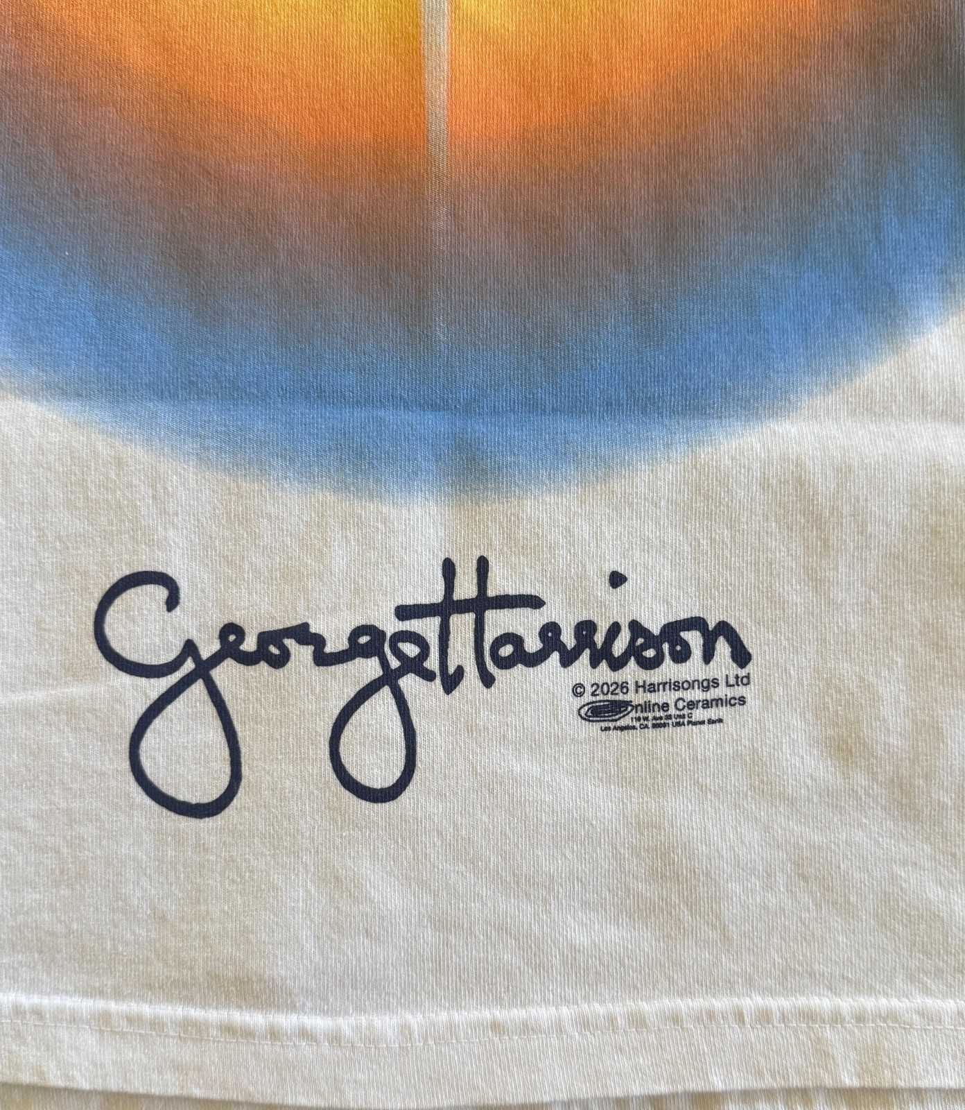BRAND NEW Online Ceramics GEORGE HARRISON Beware of Darkness White Tee XL gallery