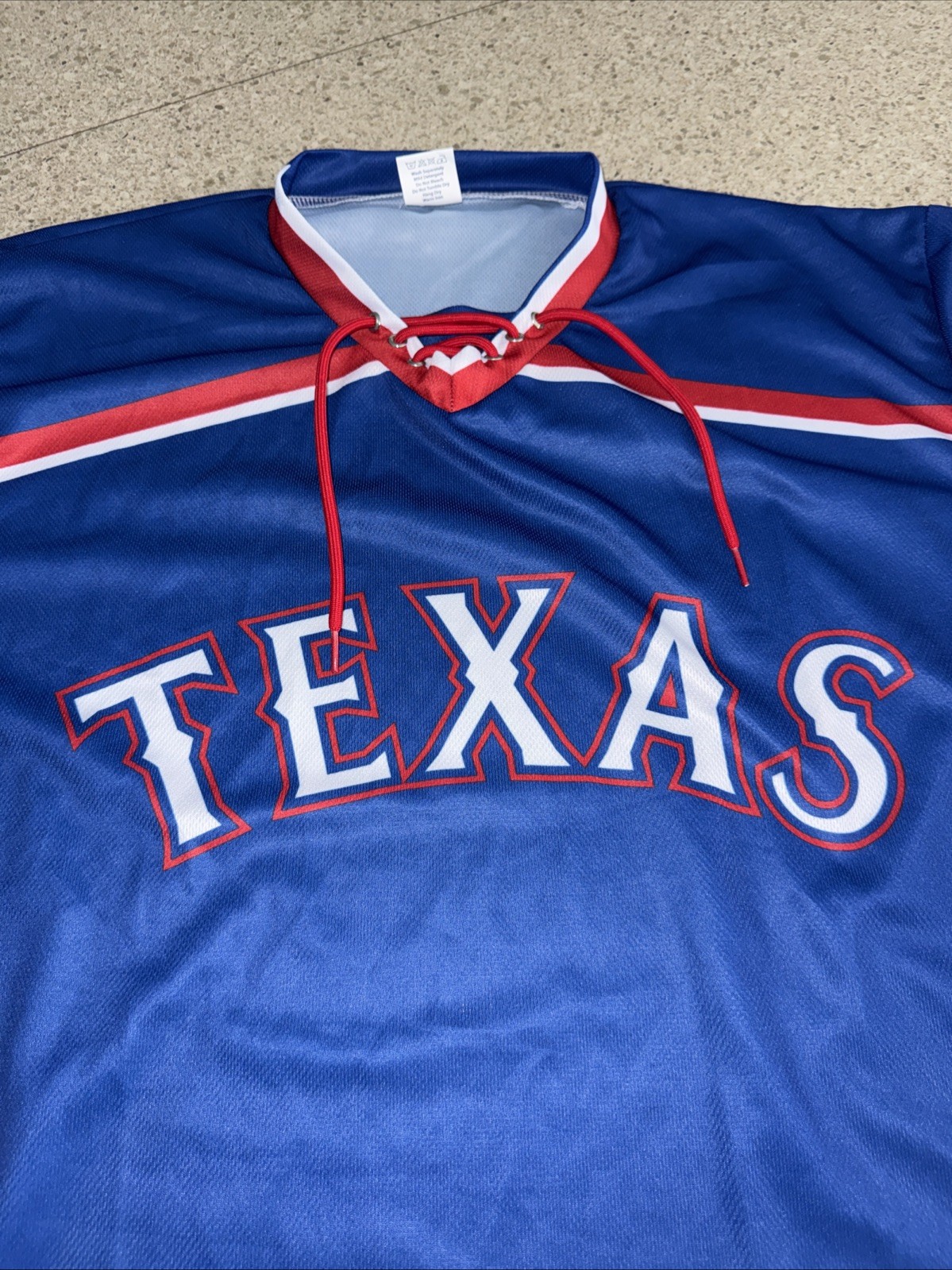 MLB Baseball Texas Rangers Lace Up SGA Hockey Jersey 8/26/2025 Size XL gallery