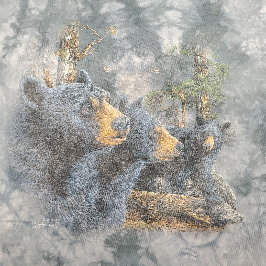 Vintage Oregon Zoo Black Bear Shirt Mens Large Multi Color Tie Dye Nature TEE gallery