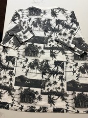 Original Use Palm Tree Graphic T-Shirt Black White XL Short Sleeve