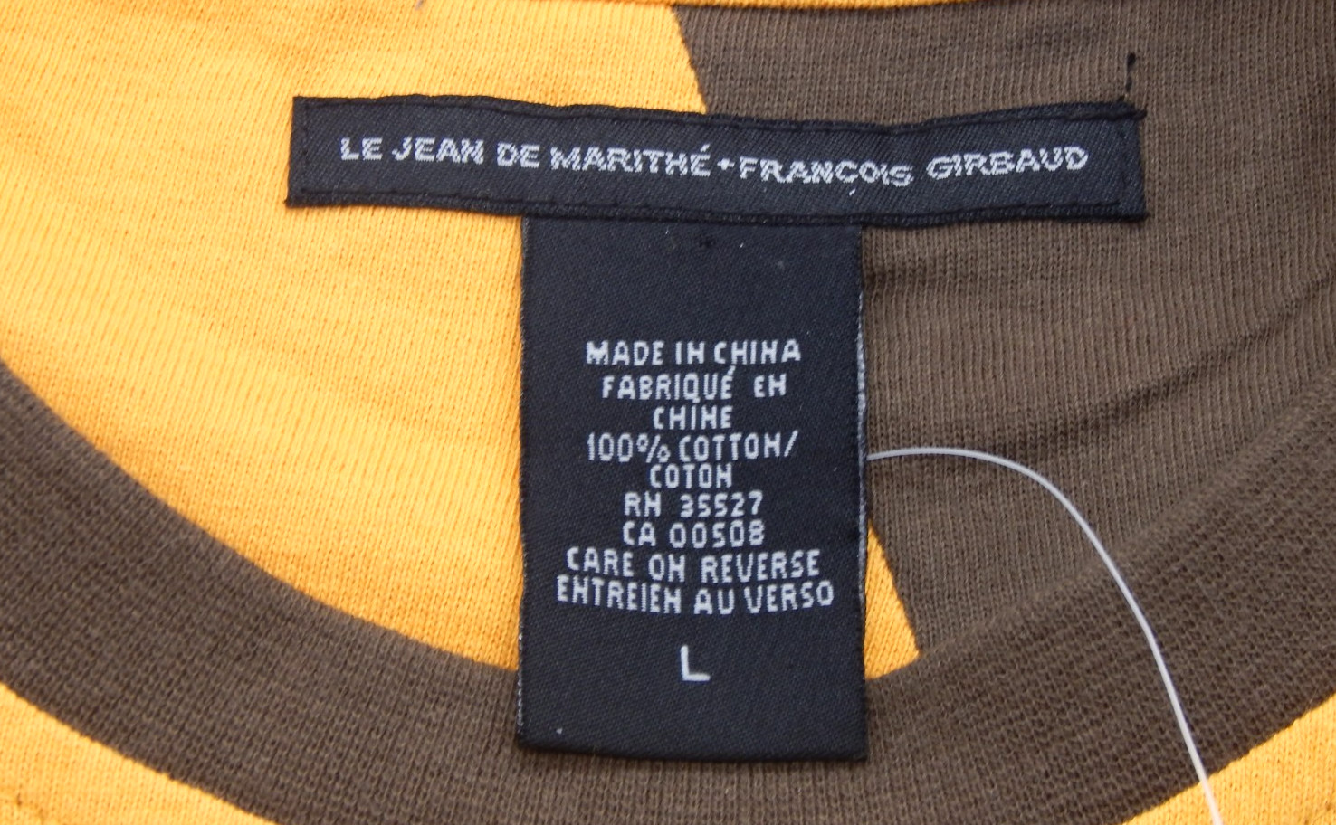MARITHE FRANCOIS GIRBAUD NEW W/TAG Vintage 1990s Yellow Long Sleeve Shirt Size L gallery