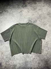 🔥ISSEY MIYAKE PLEATS PLEASE STYLE 00’S VINTAGE CROPPED UNBRANDED T SHIRT JAPAN