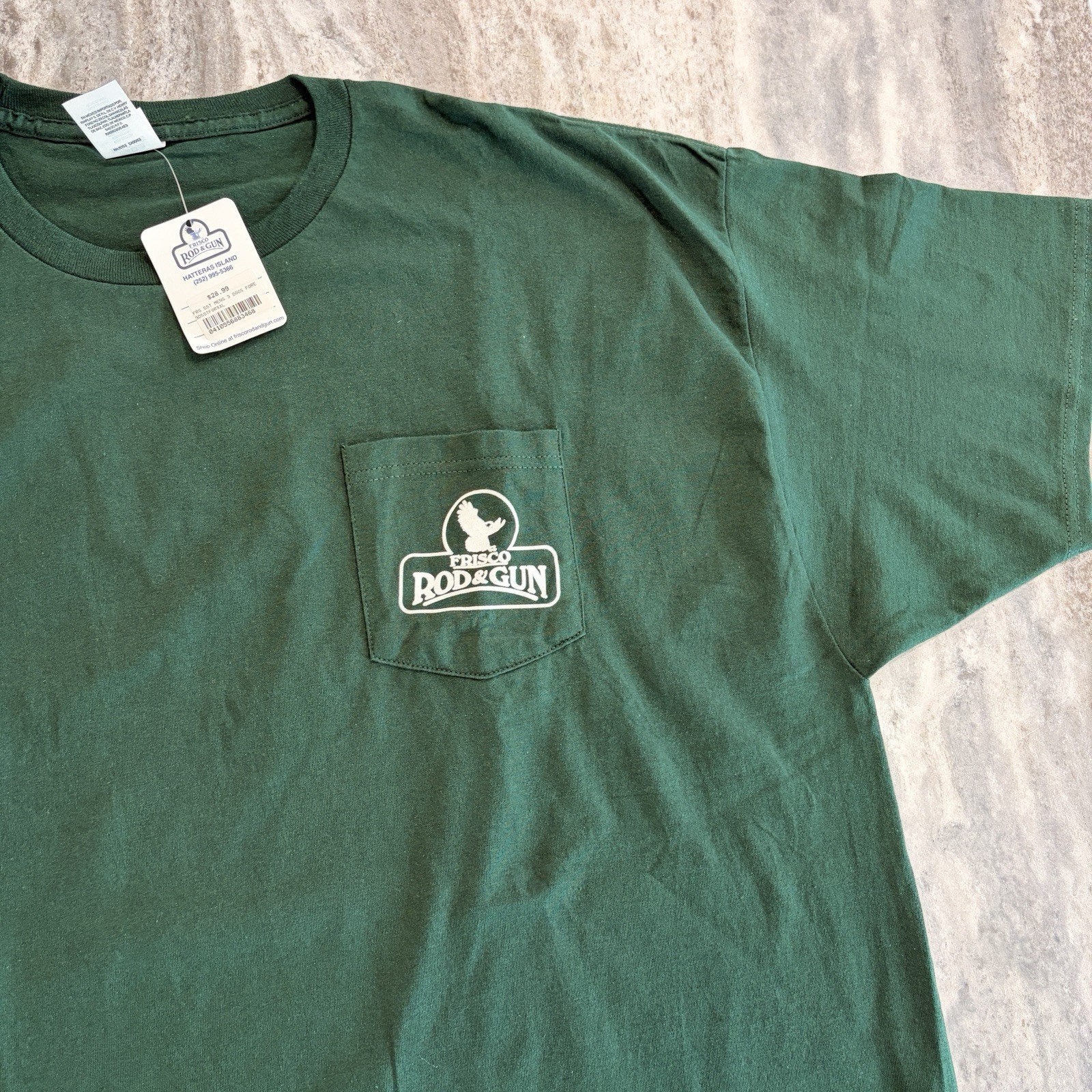 Frisco Rod & Gun Outfitters Pocket T Shirt 2XL Green Fishing Hunting NWT gallery