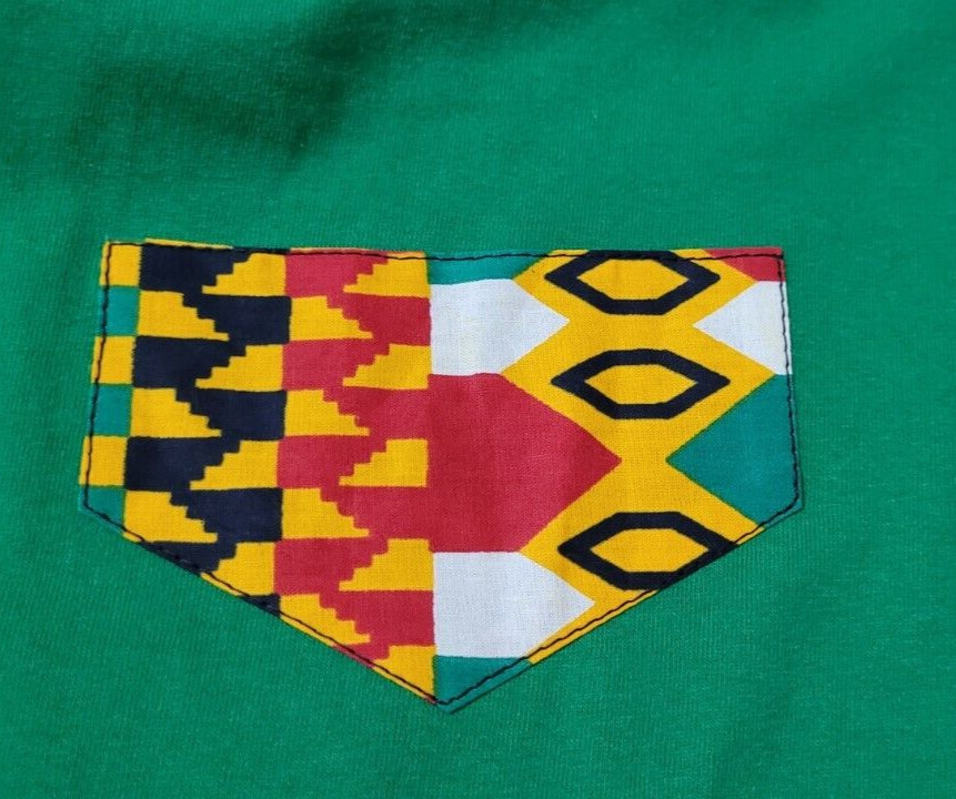 Alstyle Heavyweight Cotton Green Colorful Geometric T. Shirt Size XL EXCELLENT gallery