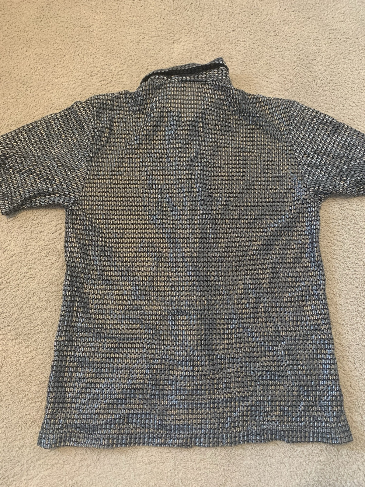 Vintage Metallic Mesh Button Up Cyber Goth Rave Shirt Pop Icon Sz XL USA Made gallery