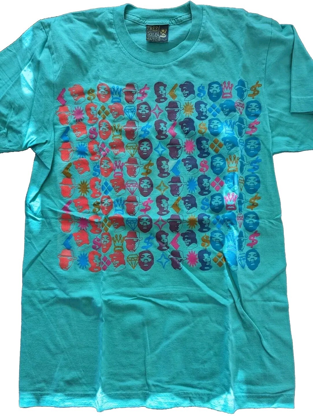 90s T-shirt “Free Gold Watch” Designer Neon Rap Graphic Neon Y2K Hip Hop Dr. Dre