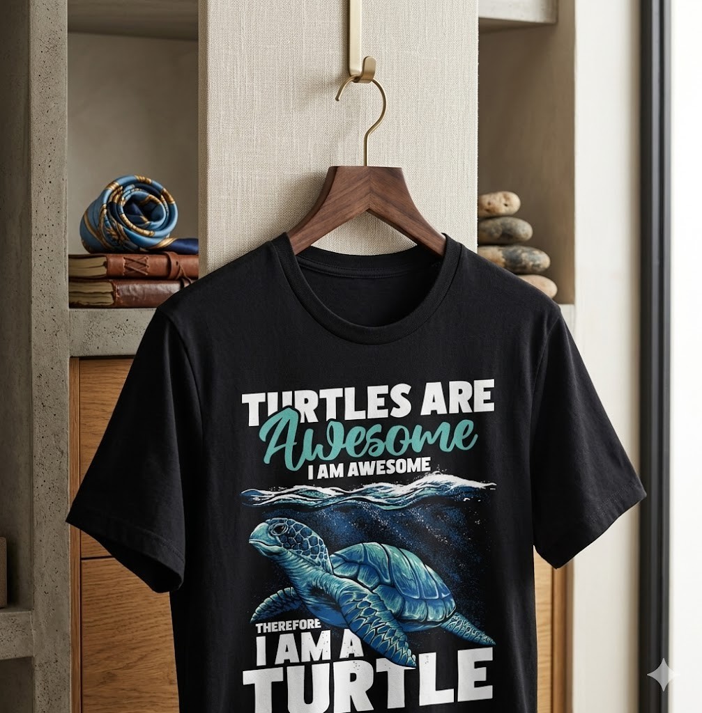 Turtles Are Awesome I Am Awesome - Wildlife Animal Lover T-Shirt - H070 gallery