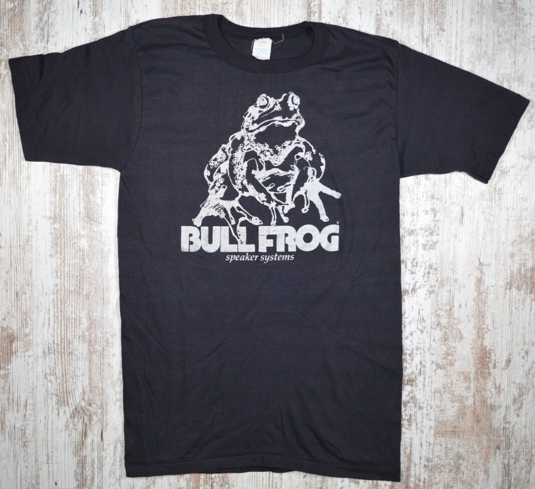 Vintage Bullfrog Speaker Systems T-shirt Large VTG 80s Kicker Subwoofer Bump gallery