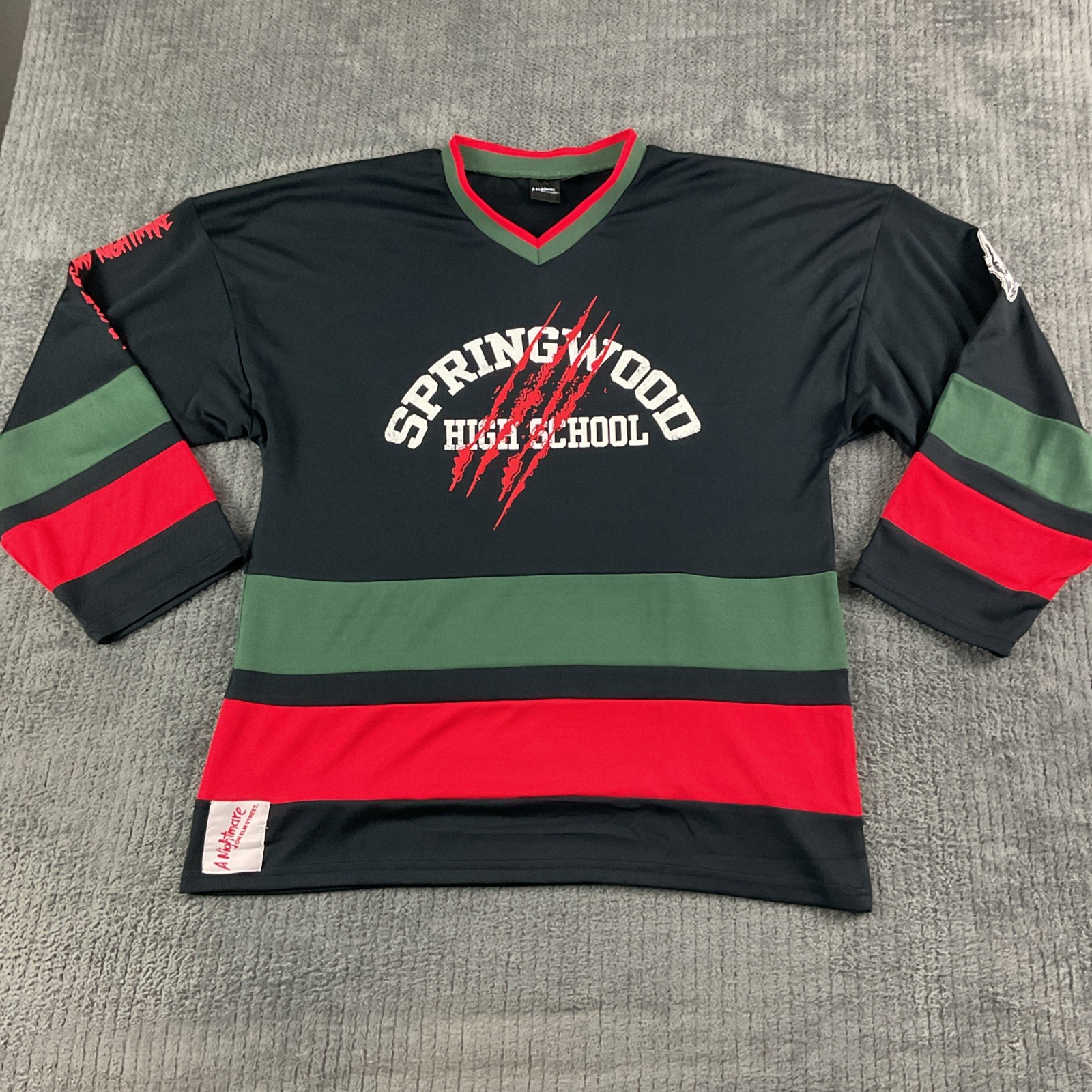 Nightmare on Elm Street Jersey Mens Medium Freddy Krueger Hockey Springwood High