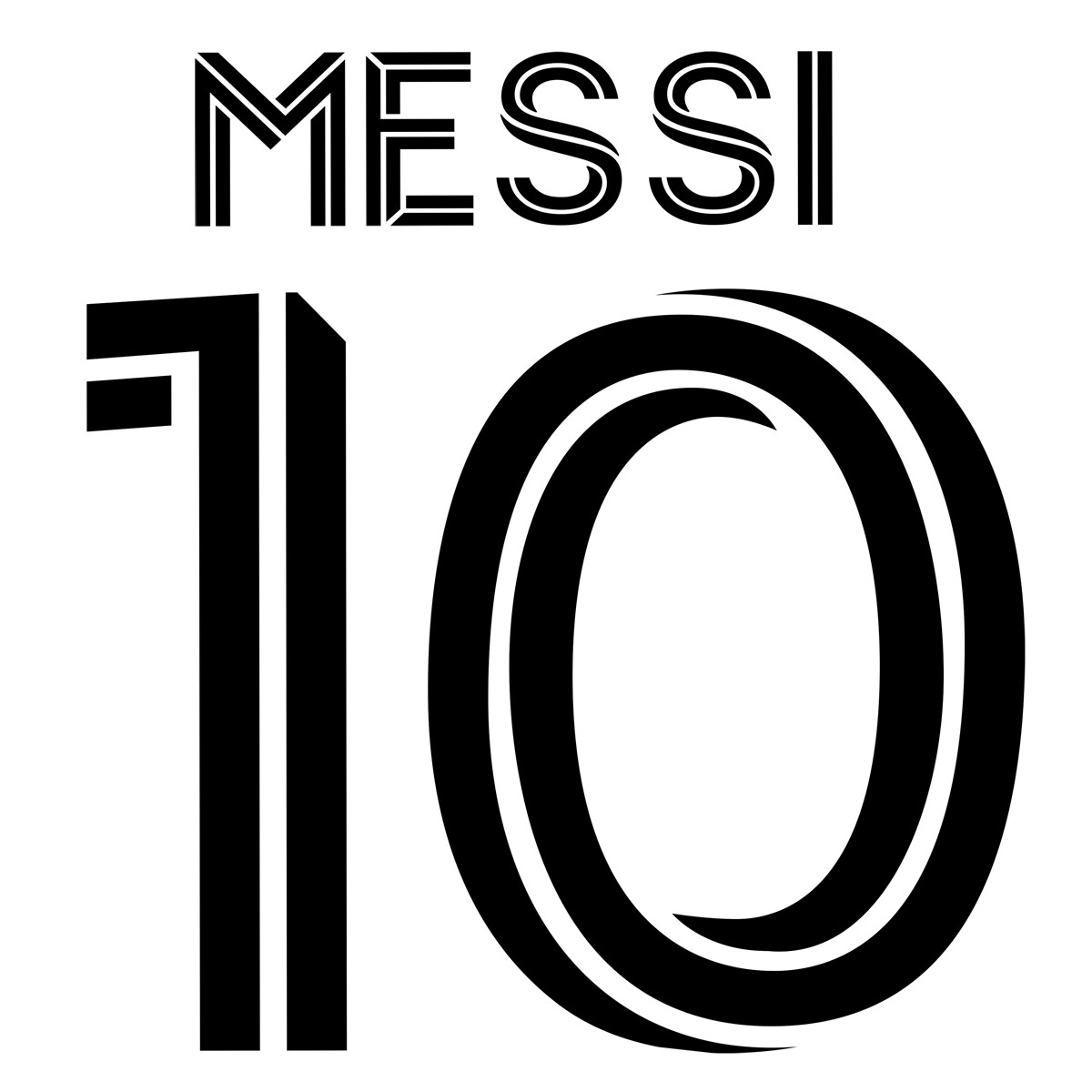 MESSI 10 SELF IRON ON 9.5*10″ HEAT TRANSFER PERSONALIZE For T shirt LOT 4-24pcs