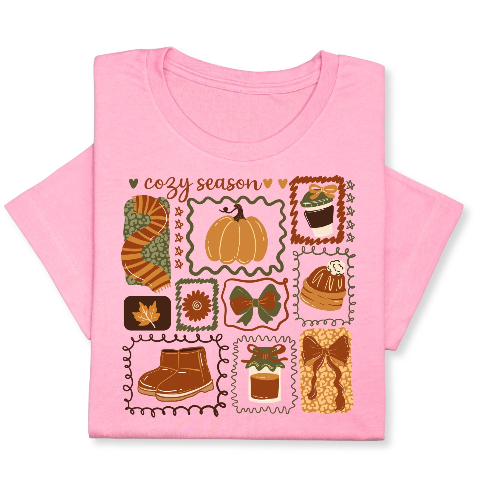 Cozy Season Fall T-Shirt, Autumn Coffee Pumpkin Graphic Tee Gift gallery