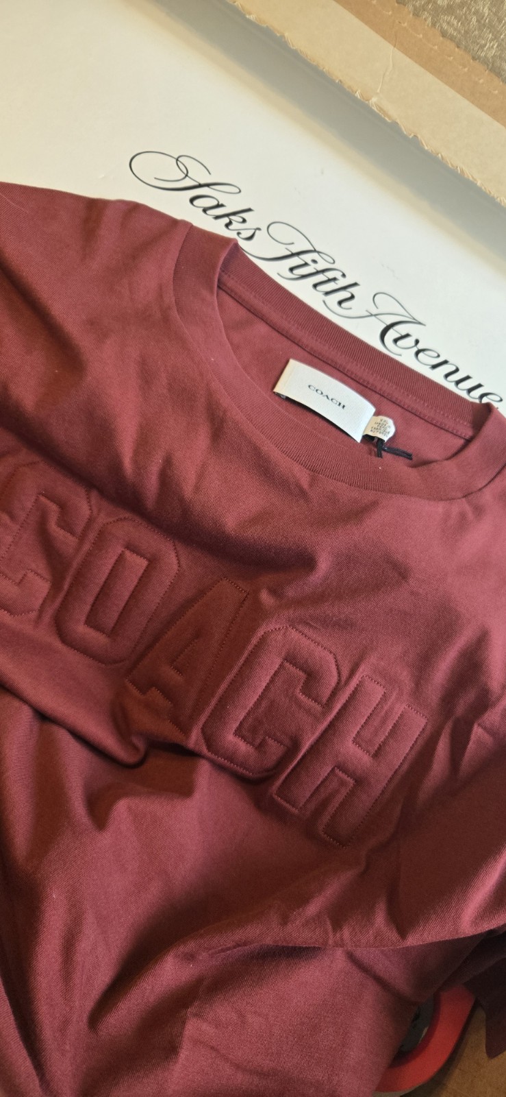 New Coach Men Limited Edition T-shirt Burgandy 2XL See MEASUREMENT. gallery