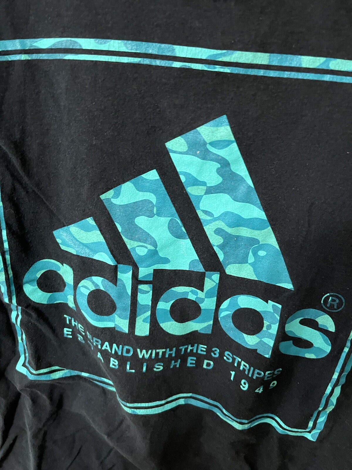 Mens Adidas "The Go-To Tee" Black Logo Short Sleeve Shirt Small gallery