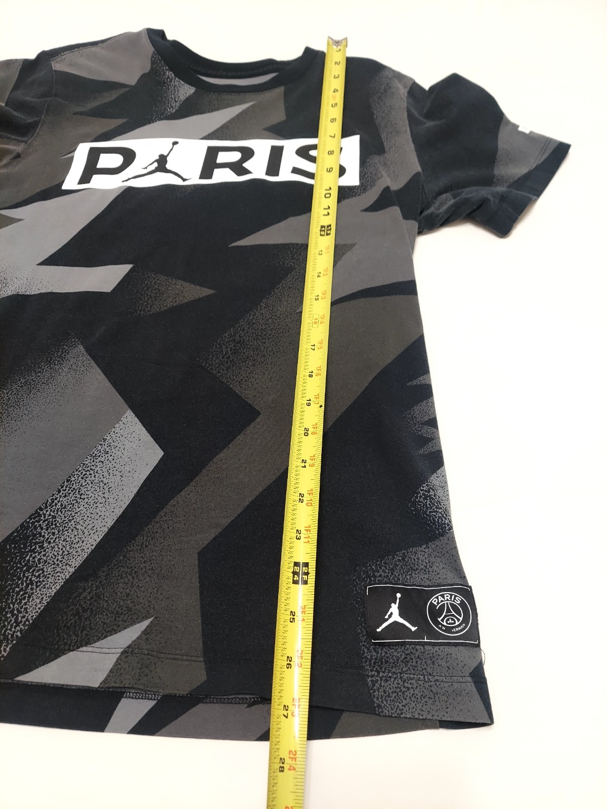Air Jordan X Paris Saint Germain T Shirt Mens Medium Black Patch Logo Geometric gallery