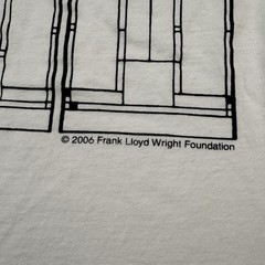 Vintage 2006 Frank Loyd Wright Coonley Windows Art T Shirt Size Large White
