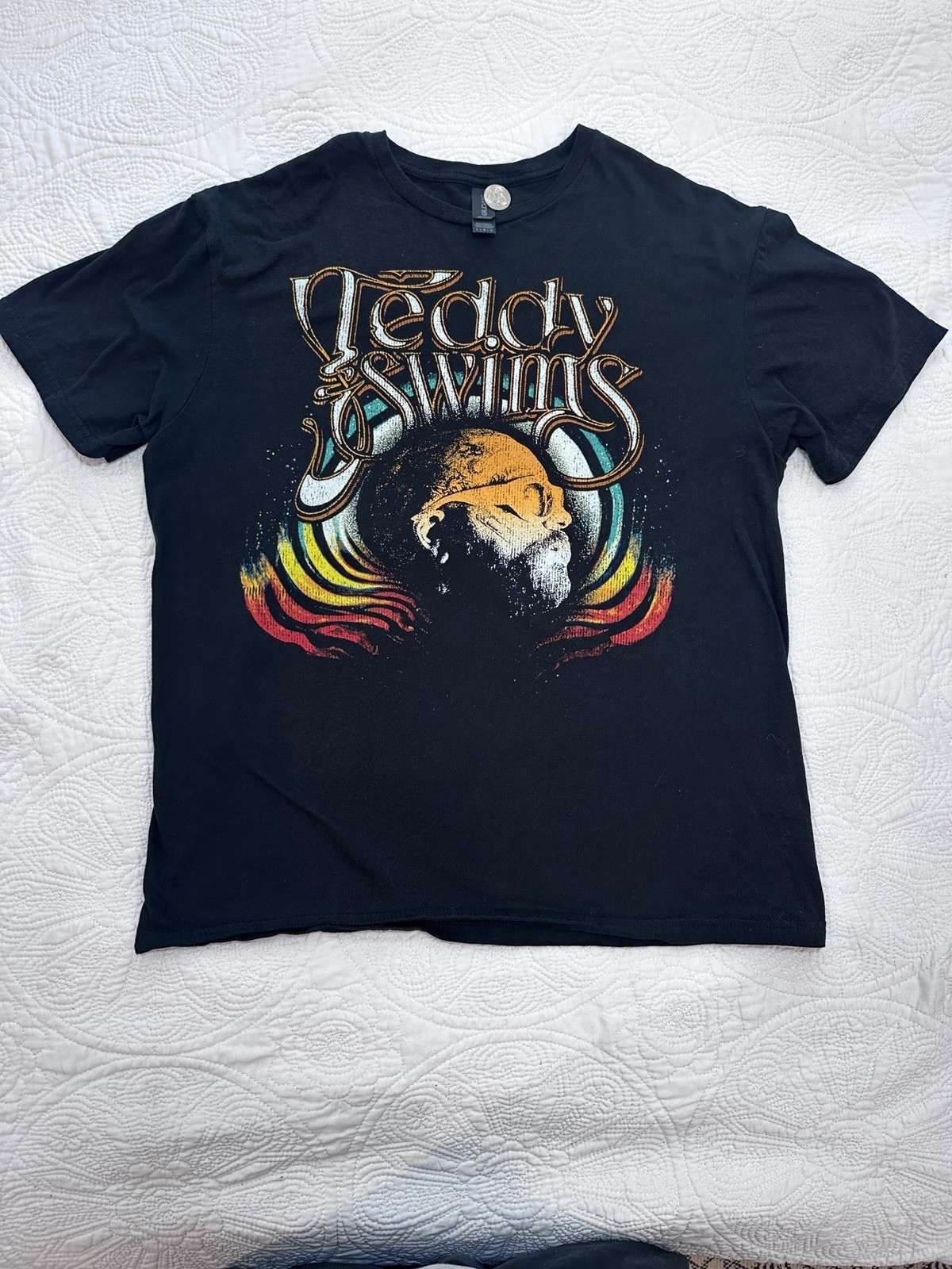 Teddy Swims Tour Gift Shirt For Fans Dbl Sided Epic Graphic Men’s L Blk EUC