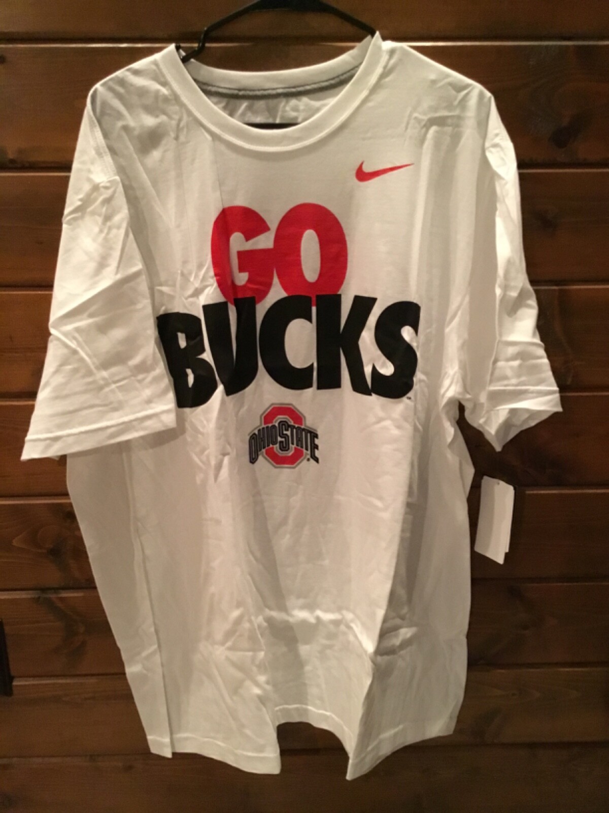 Ohio State Buckeyes “GO BUCKS w/Logo” White NIKE 3x Short Sleeve T-Shirt NWT gallery