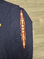 Vintage Ernie Ball Guitar Strings T-Shirt X-Large Long Sleeve Navy Blue EUC USA