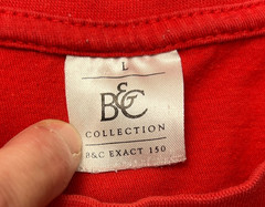 B&C Collection Luxembourg Scrambled Spell Out T Shirt Adult Large Red Tee